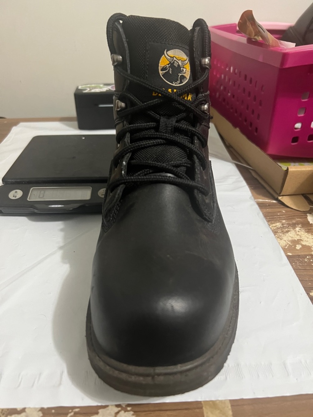 Brahma Steel Toe Black Work Boot Men’s 10 W - Picture 2 of 7